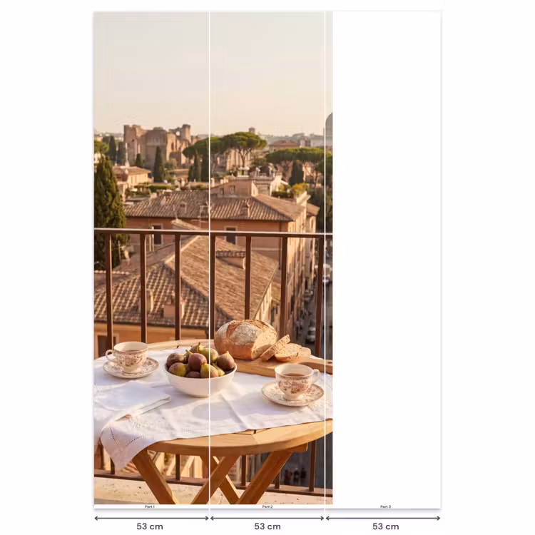 Behang - Eten - Ontbijt - Balkon - Stad - Zonsopgang — 6