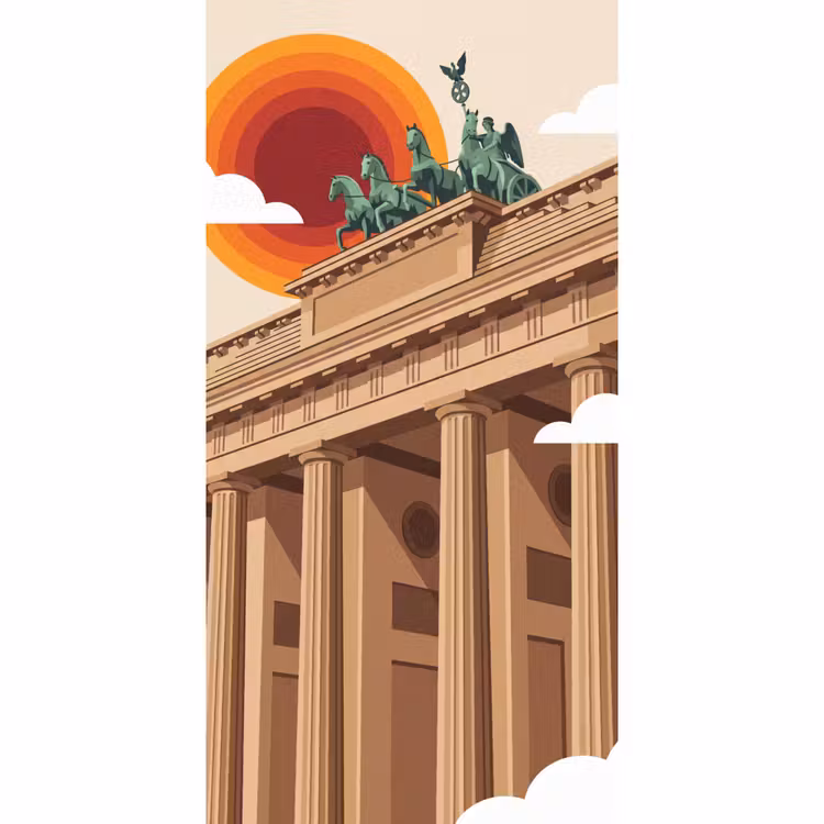 Behang - Architectuur - Brandenburg - Berlijn - Zonsondergang - Historisch — 2