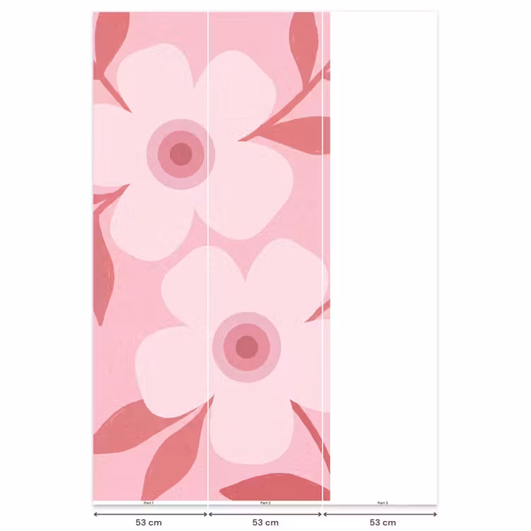 Behang - Bloemen - Abstract - Modern - Roze - Natuur — 6