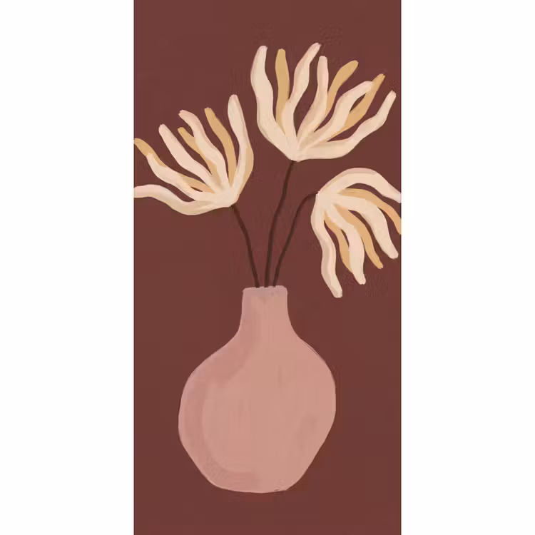 Behang - Bloemen - Vaas - Abstract - Modern - Aardetinten — 2