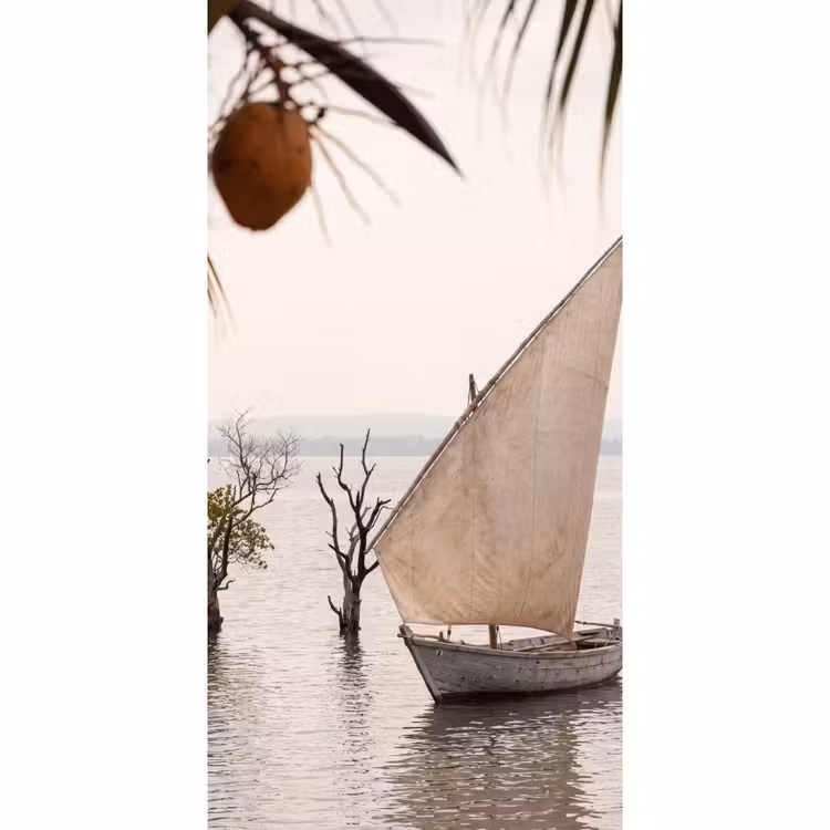 Behang - Boot - Zeil - Water - Tropisch - Natuur — 2