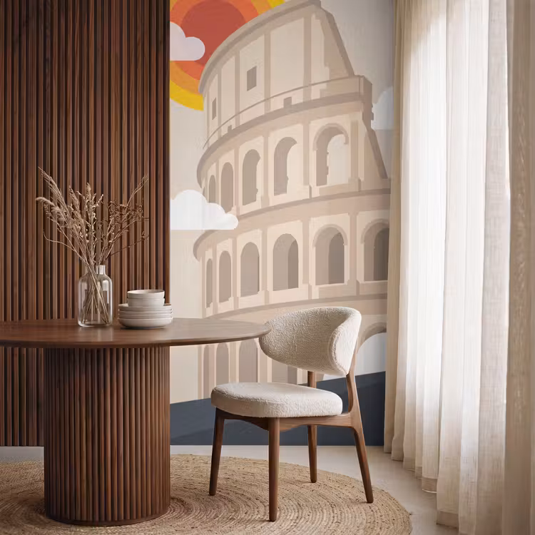 Behang - Colosseum - Zonsopgang - Rome - Architectuur - Beige — 4