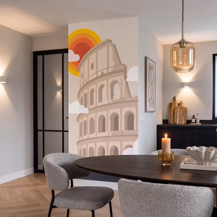 Behang - Colosseum - Zonsopgang - Rome - Architectuur - Beige — 5