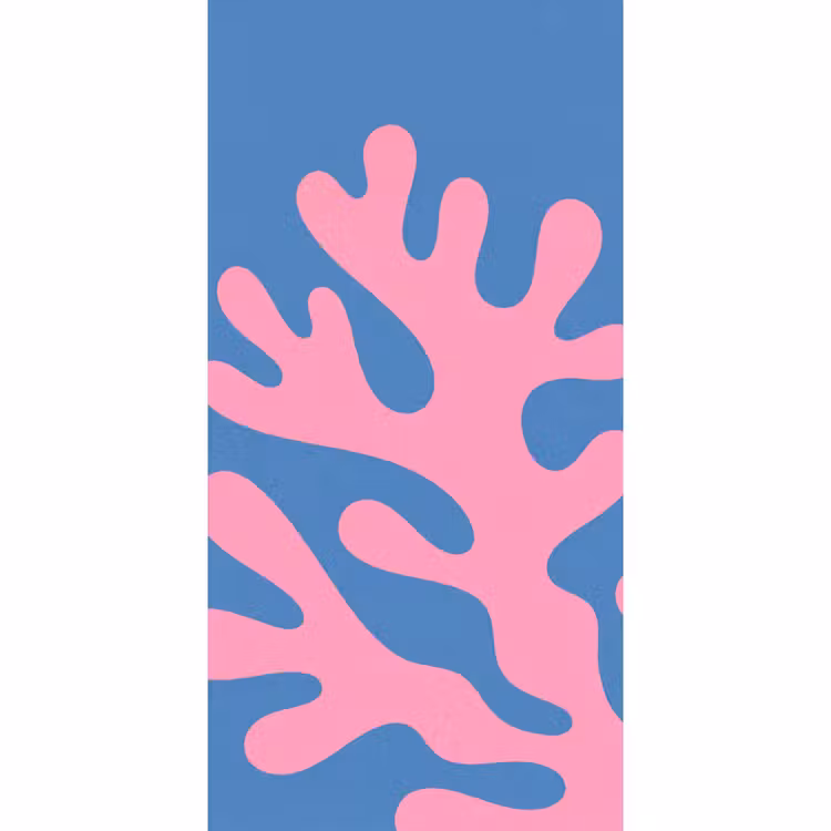 Behang - Abstract - Vormen - Roze - Blauw — 2