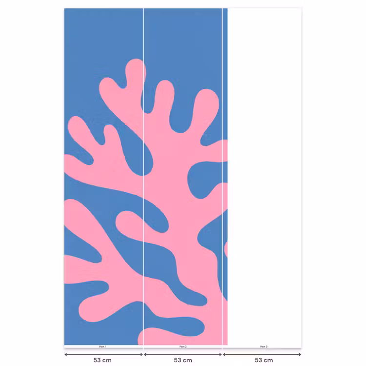 Behang - Abstract - Vormen - Roze - Blauw — 6