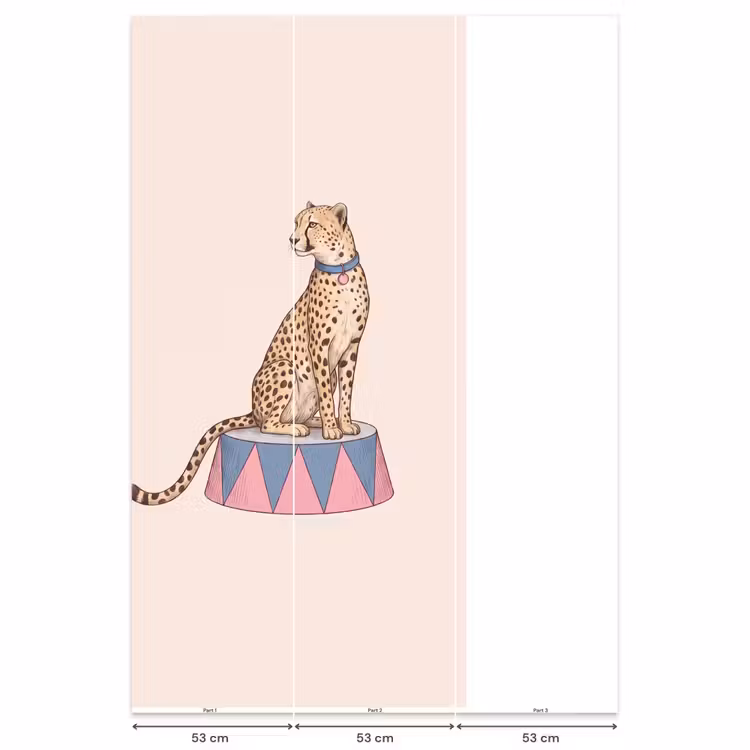 Behang - Dieren - Circus - Illustratie - Vintage - Roze — 6