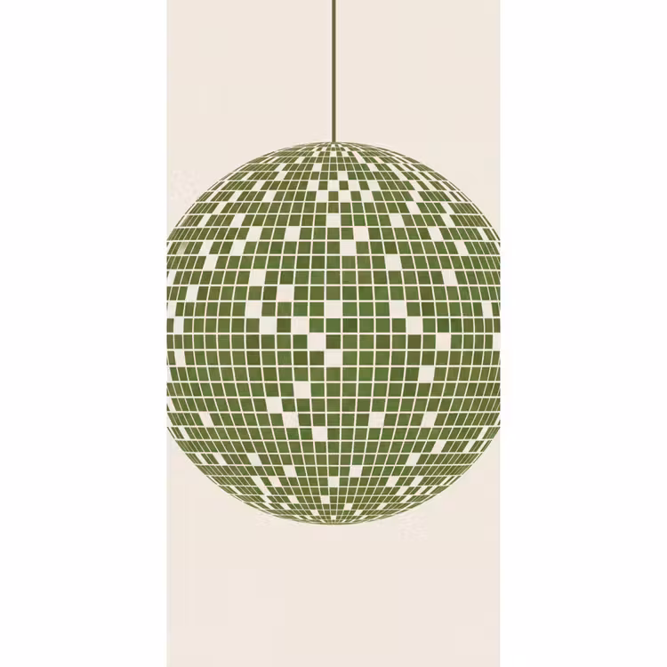 Behang - Disco - Bal - Groen - Abstract - Modern — 2