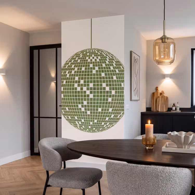 Behang - Disco - Bal - Groen - Abstract - Modern — 5