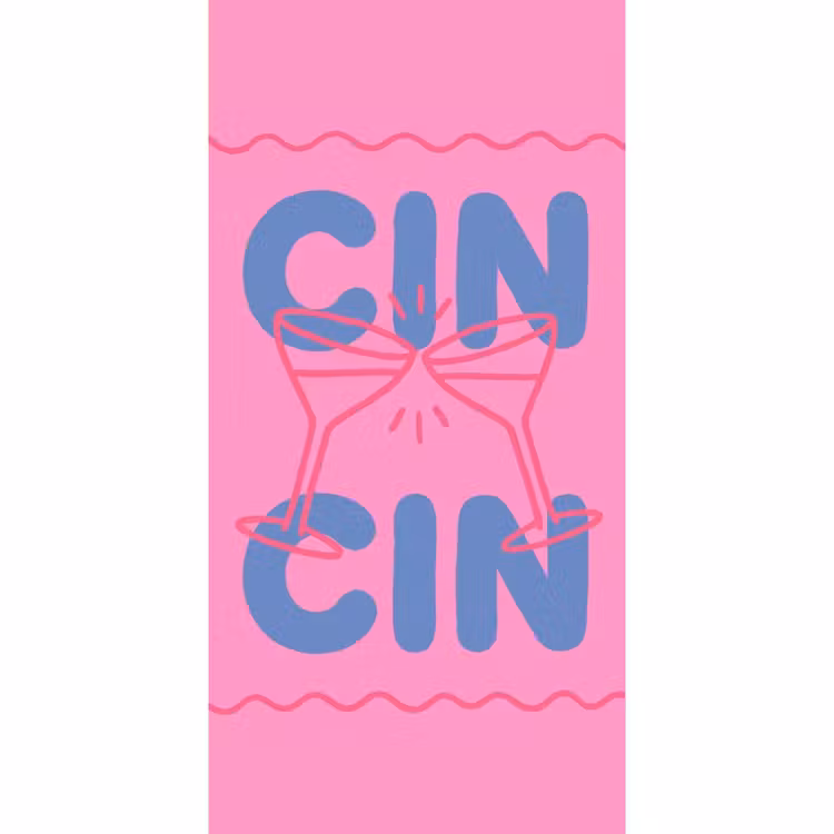 Behang - Drank - Glazen - Proost - Modern - Roze — 2