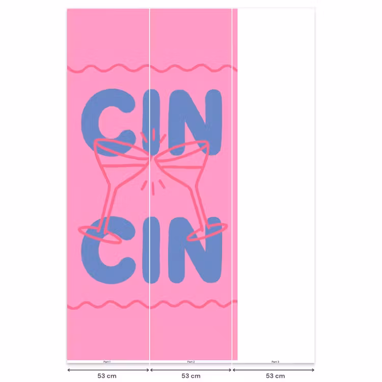 Behang - Drank - Glazen - Proost - Modern - Roze — 6
