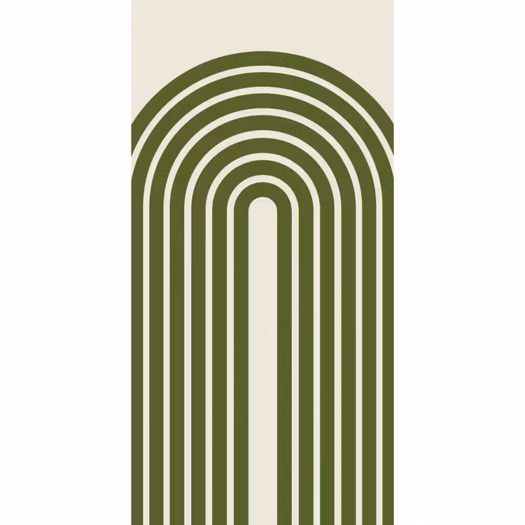 Behang - Abstract - Bogen - Modern - Groen - Kunst — 2