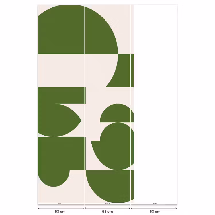 Behang - Abstract - Geometrie - Modern - Groen - Wit — 6