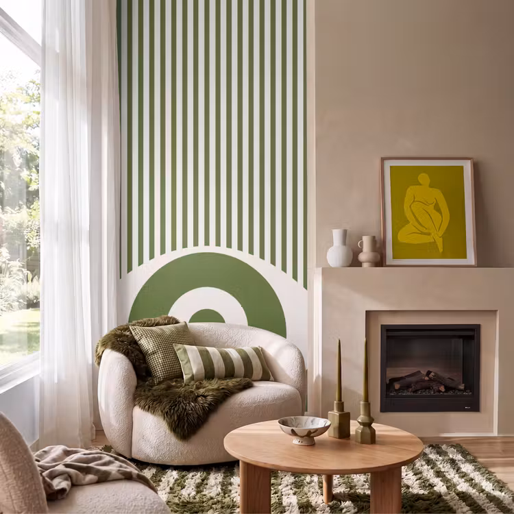 Behang - Abstract - Oog - Strepen - Modern - Groen — 1