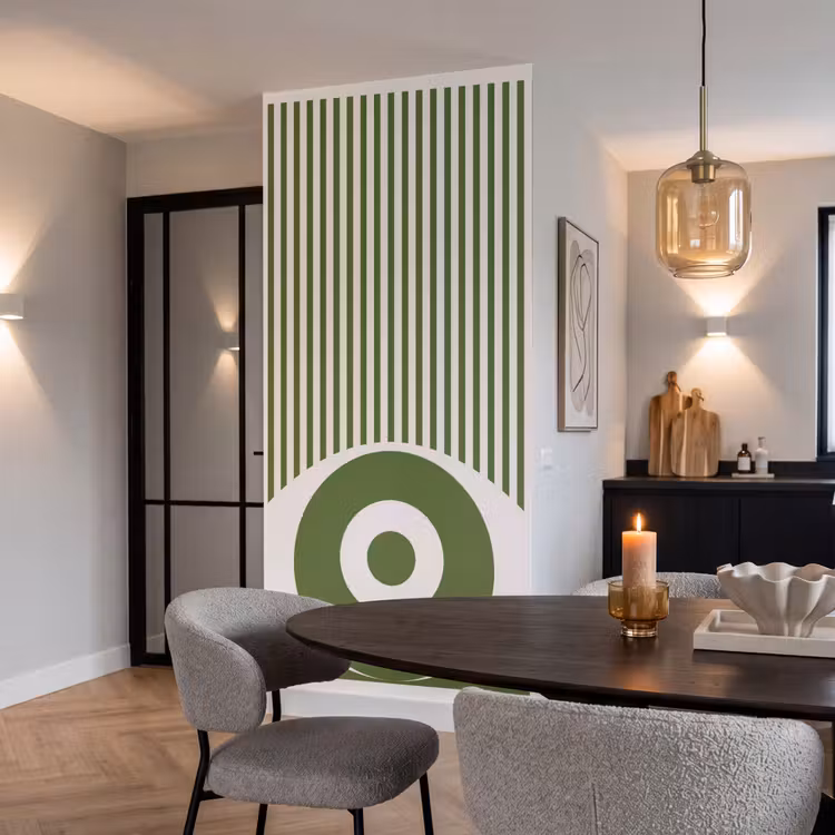 Behang - Abstract - Oog - Strepen - Modern - Groen — 5