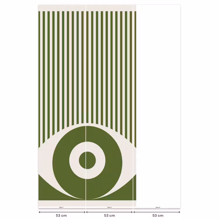 Behang - Abstract - Oog - Strepen - Modern - Groen — 6