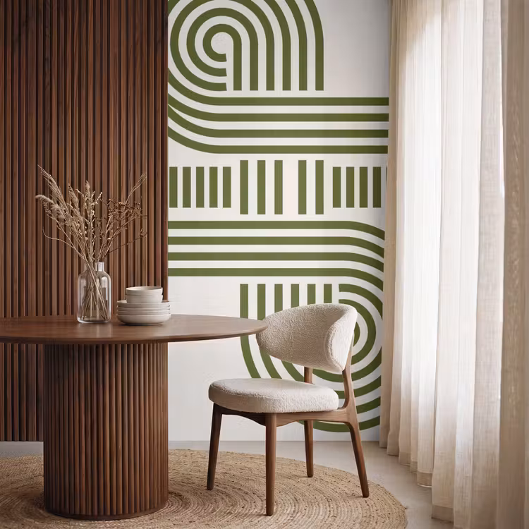 Behang - Abstract - Vormen - Modern - Groen — 4
