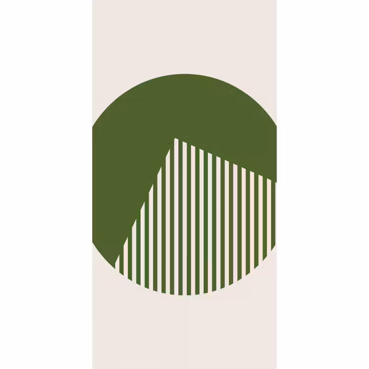 Behang - Cirkel - Strepen - Geometrisch - Abstract - Groen — 2
