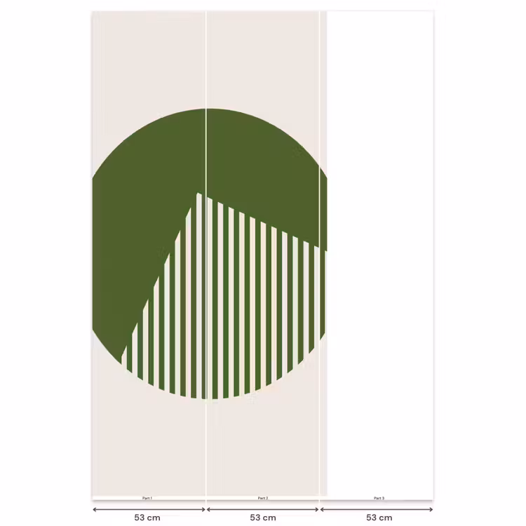 Behang - Cirkel - Strepen - Geometrisch - Abstract - Groen — 6