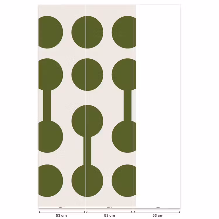 Behang - Cirkels - Geometrisch - Abstract - Modern - Groen — 6