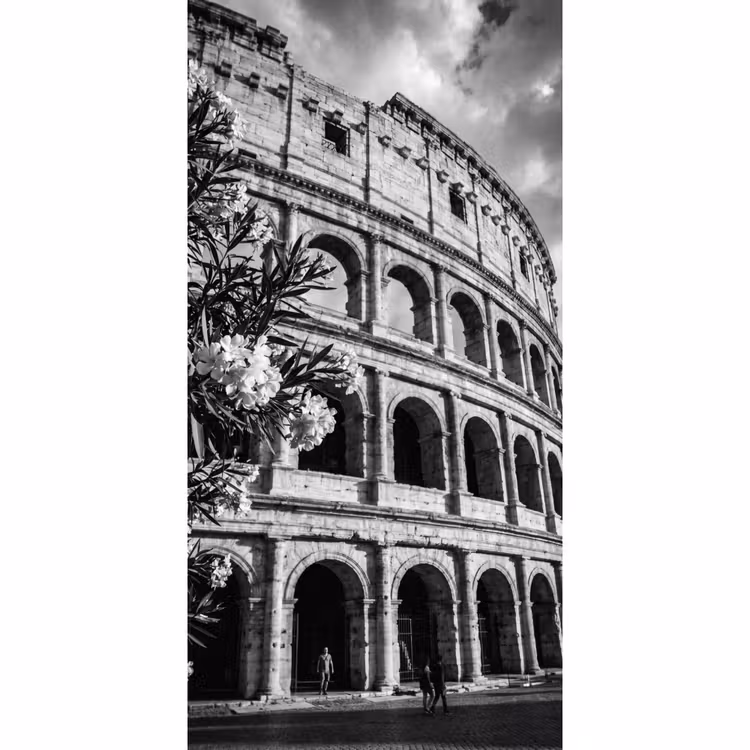 Behang - Architectuur - Colosseum - Rome - Historisch - Zwart-wit — 2