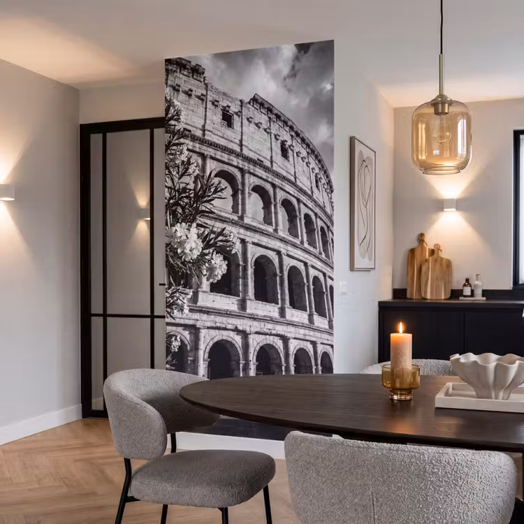 Behang - Architectuur - Colosseum - Rome - Historisch - Zwart-wit — 5