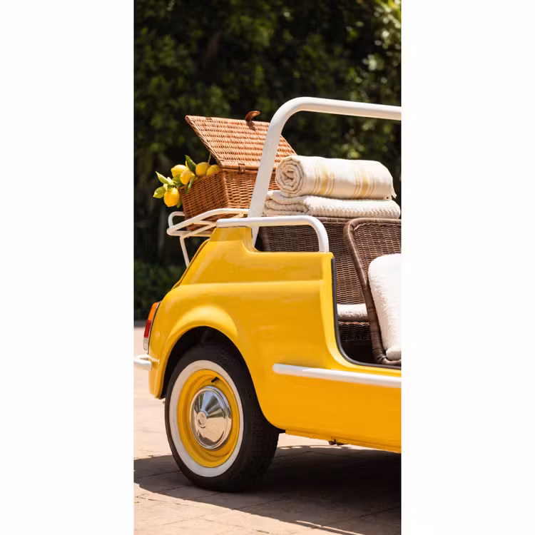 Behang - Auto - Picknick - Zomer - Geel — 2