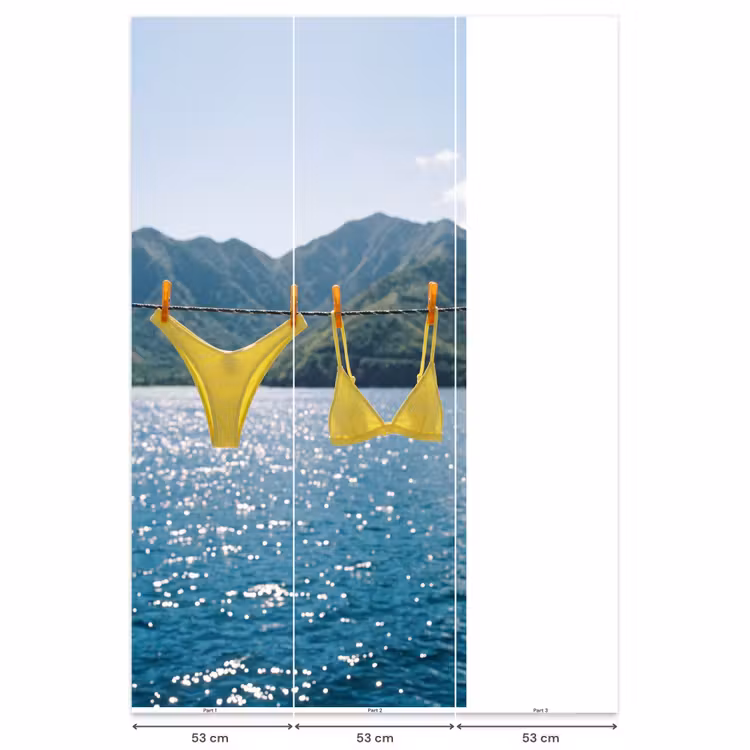 Behang - Badmode - Bikini - Zee - Bergen - Geel — 6