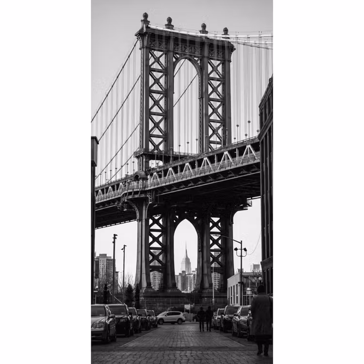 Behang - Brug - Stad - Architectuur - Modern - Zwart-wit — 2