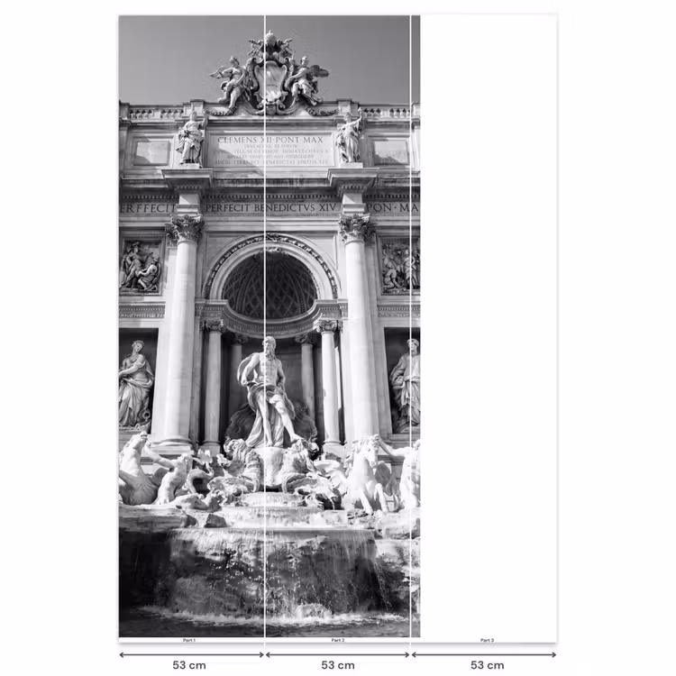 Behang - Fontein - Beelden - Architectuur - Zwart-wit — 6