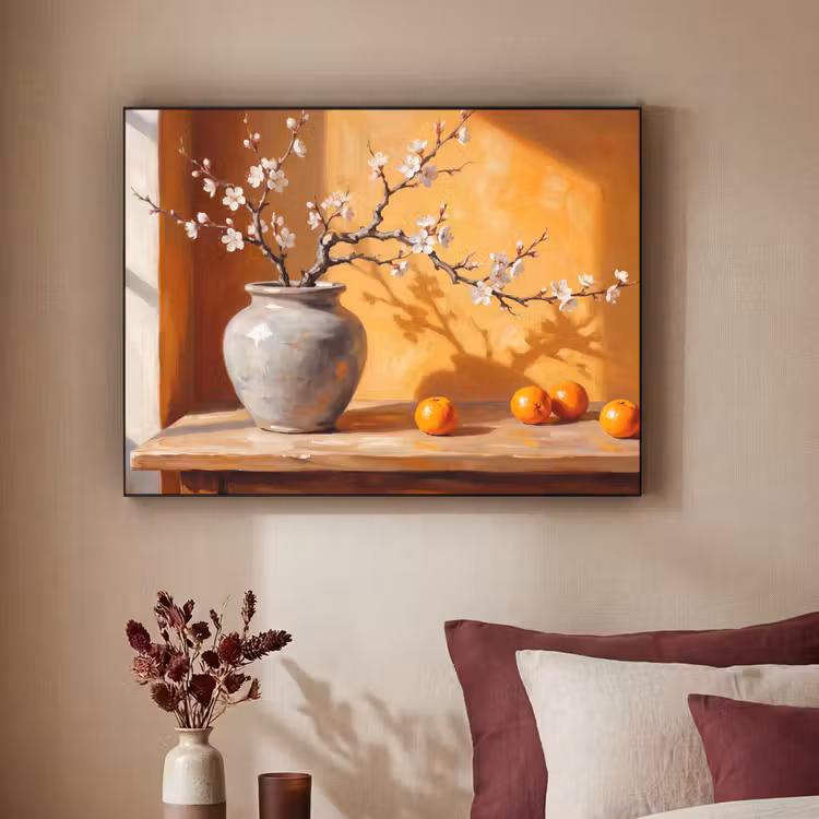 Art Frame - Witte bloemen - Stilleven — 2