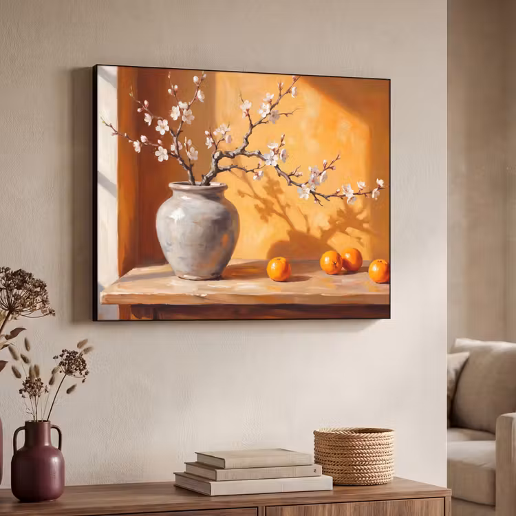 Art Frame - Witte bloemen - Stilleven — 4