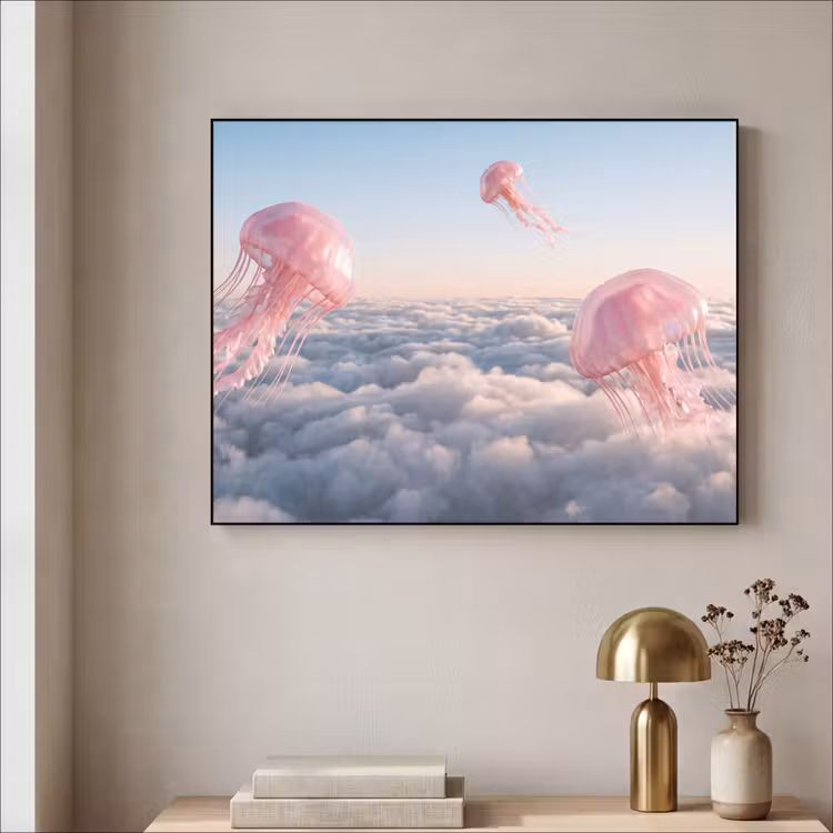 Art Frame - Roze dier - Wolken — 3