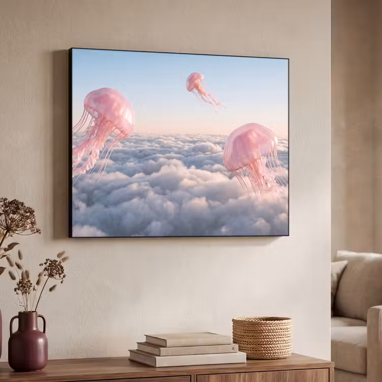 Art Frame - Roze dier - Wolken — 4