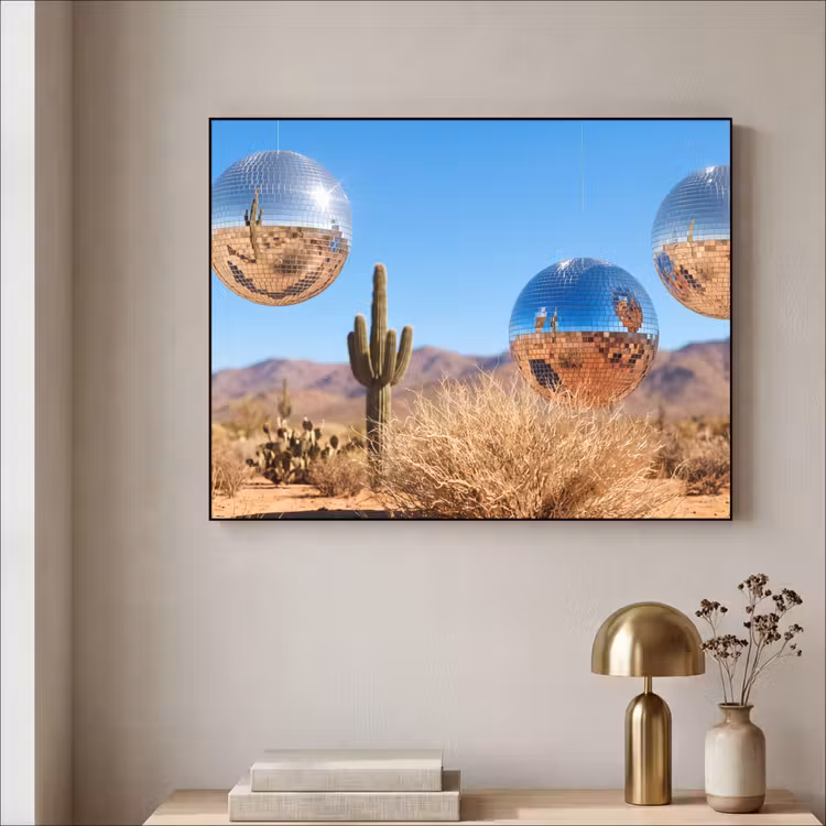 Art Frame - Woestijn - Spiegelbal - Kunst — 3
