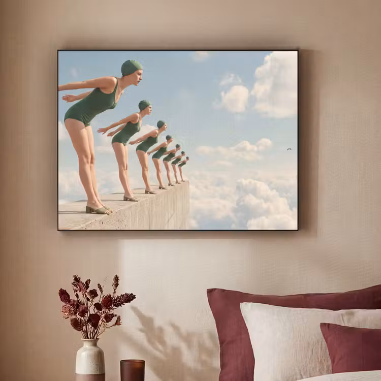 Art Frame - Vrouwen - Duikhouding - Wolken — 2