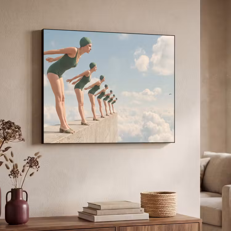 Art Frame - Vrouwen - Duikhouding - Wolken — 4
