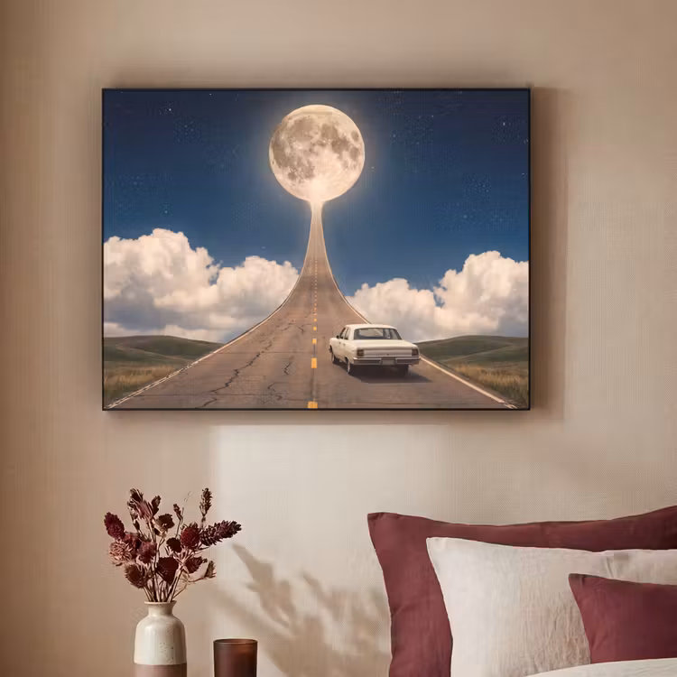 Art Frame - Weg - Maan - Nacht — 2