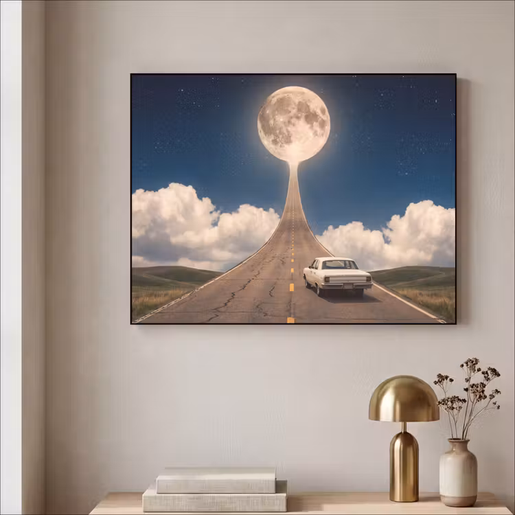 Art Frame - Weg - Maan - Nacht — 3