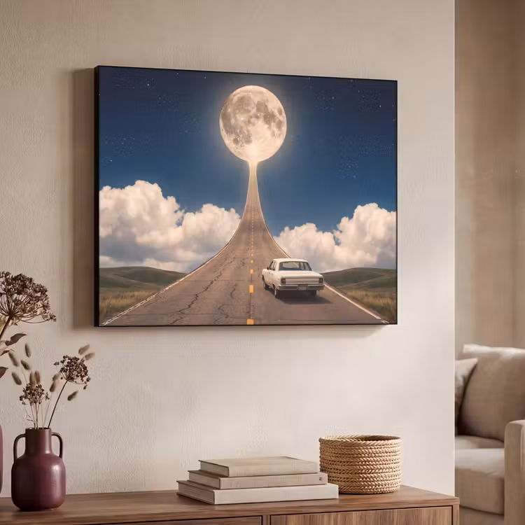 Art Frame - Weg - Maan - Nacht — 4