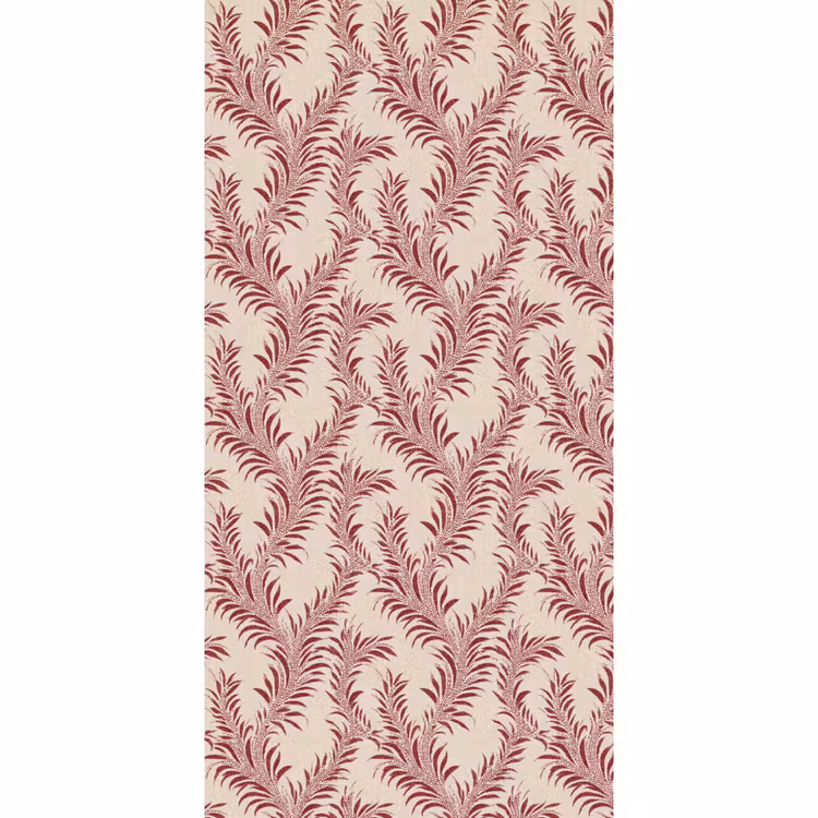 Behang - Bladeren - Linnen - Rood — 2