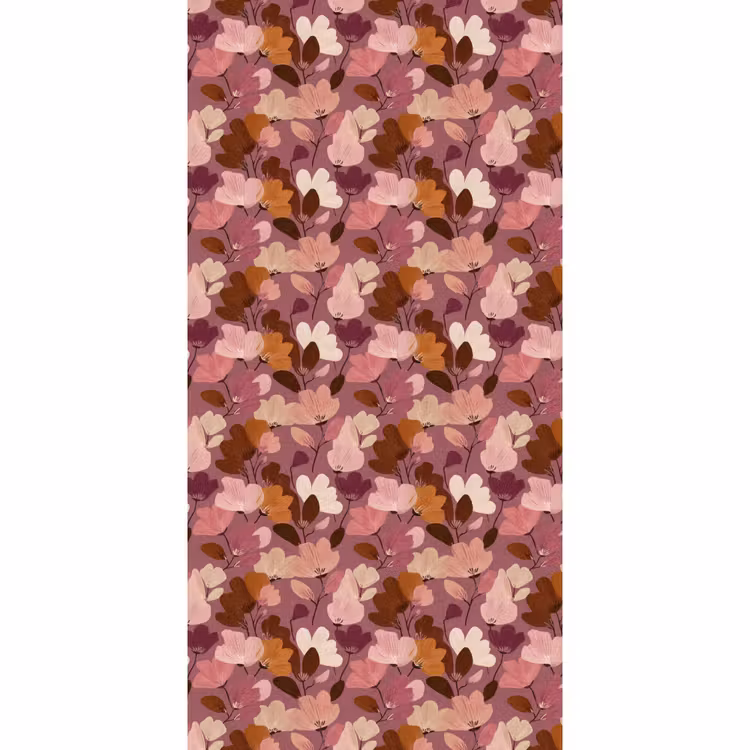 Behang - Bloem - Patroon - Roze — 2