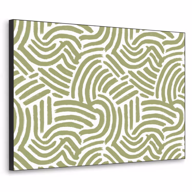 Art Frame - Saliegroen - Abstract - Bogen - Handgetekend - Patroon — 1