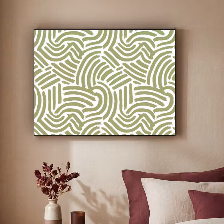 Art Frame - Saliegroen - Abstract - Bogen - Handgetekend - Patroon — 2