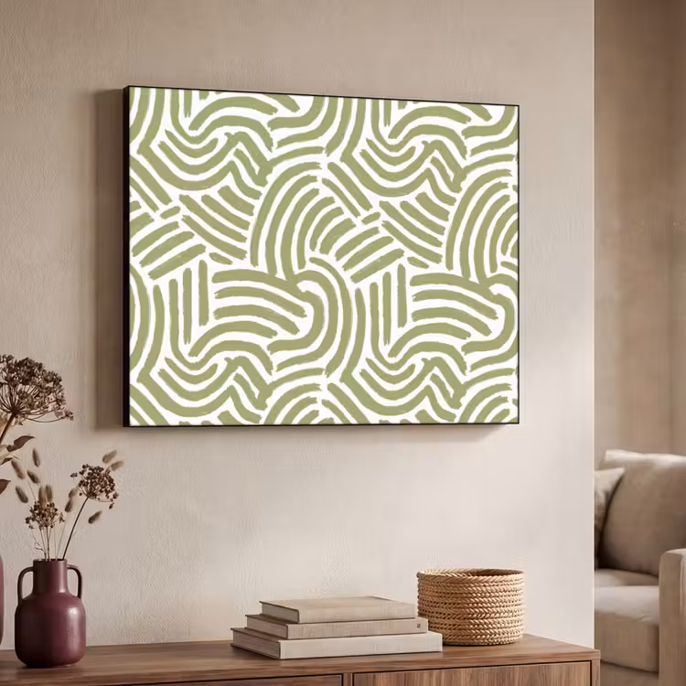 Art Frame - Saliegroen - Abstract - Bogen - Handgetekend - Patroon — 4