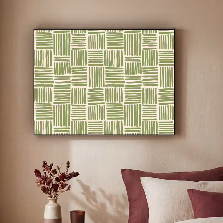Art Frame - Saliegroen - Blokken - Handgetekend - Patroon — 2