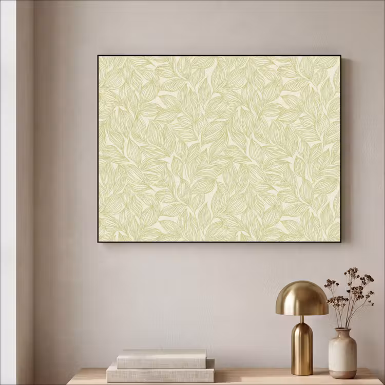 Art Frame - Saliegroen - Botanisch - Bladeren - Handgetekend - Patroon — 3