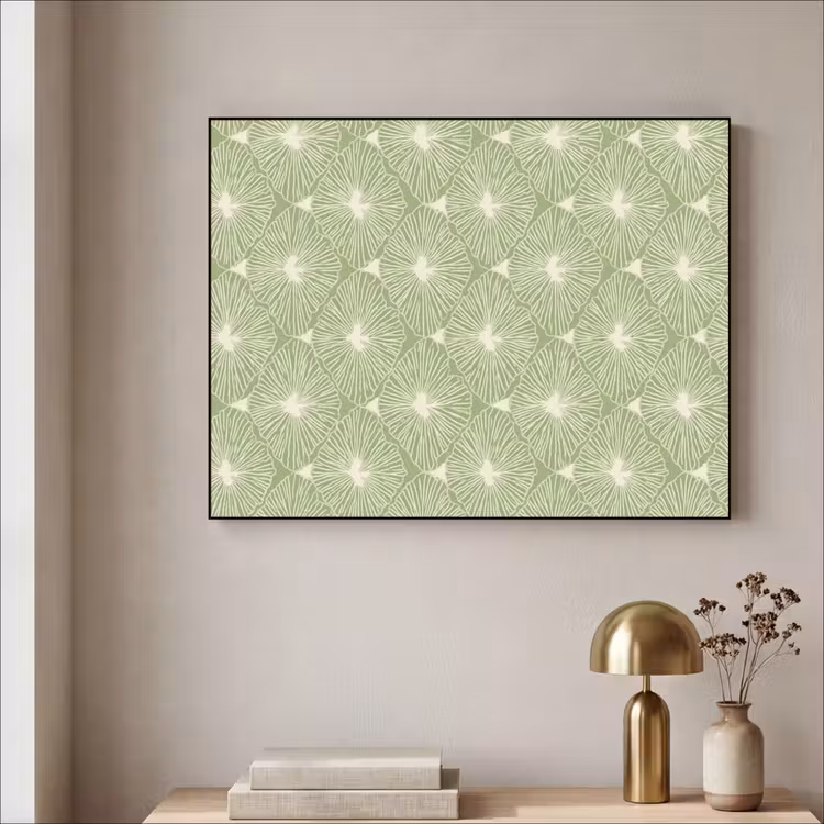 Art Frame - Saliegroen - Botanisch - Ruiten - Organisch - Patroon — 3