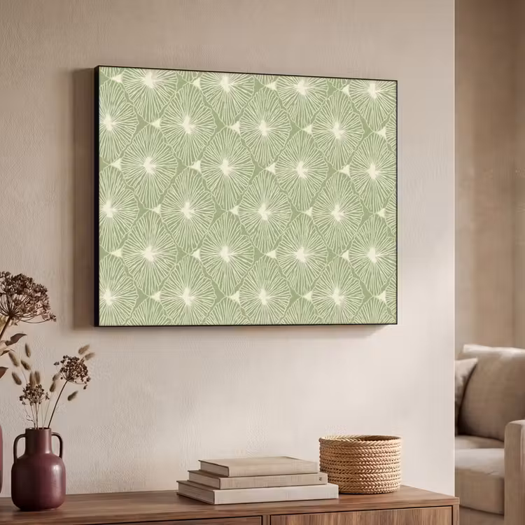 Art Frame - Saliegroen - Botanisch - Ruiten - Organisch - Patroon — 4