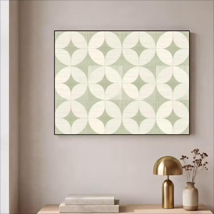 Art Frame - Saliegroen - Geometrisch - Retro - Mid-Century - Patroon — 3