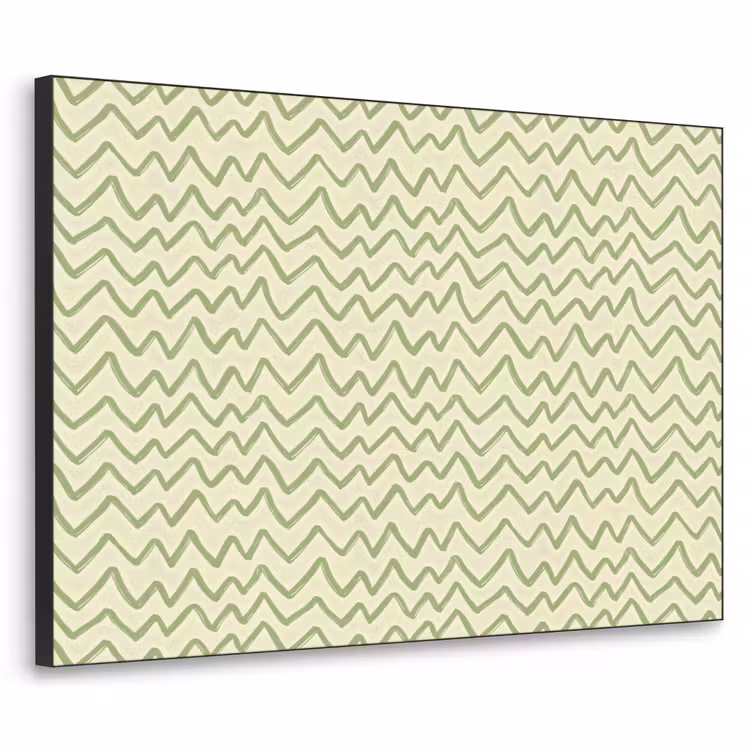 Art Frame - Saliegroen - Zigzag - Handgetekend - Patroon — 1
